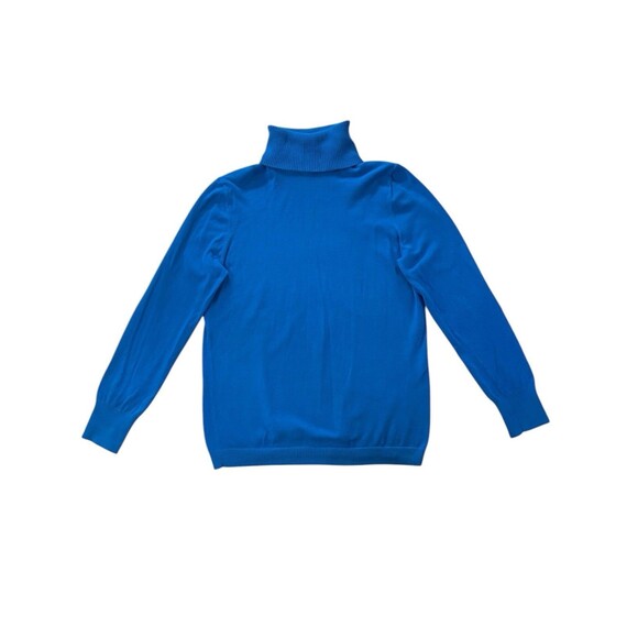 Gap Womens Turtleneck Sweater Blue Ribbed Neck & Cuff Area Only Size XL - Picture 2 of 10
